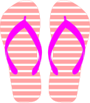 Flipflops with Pink Strap